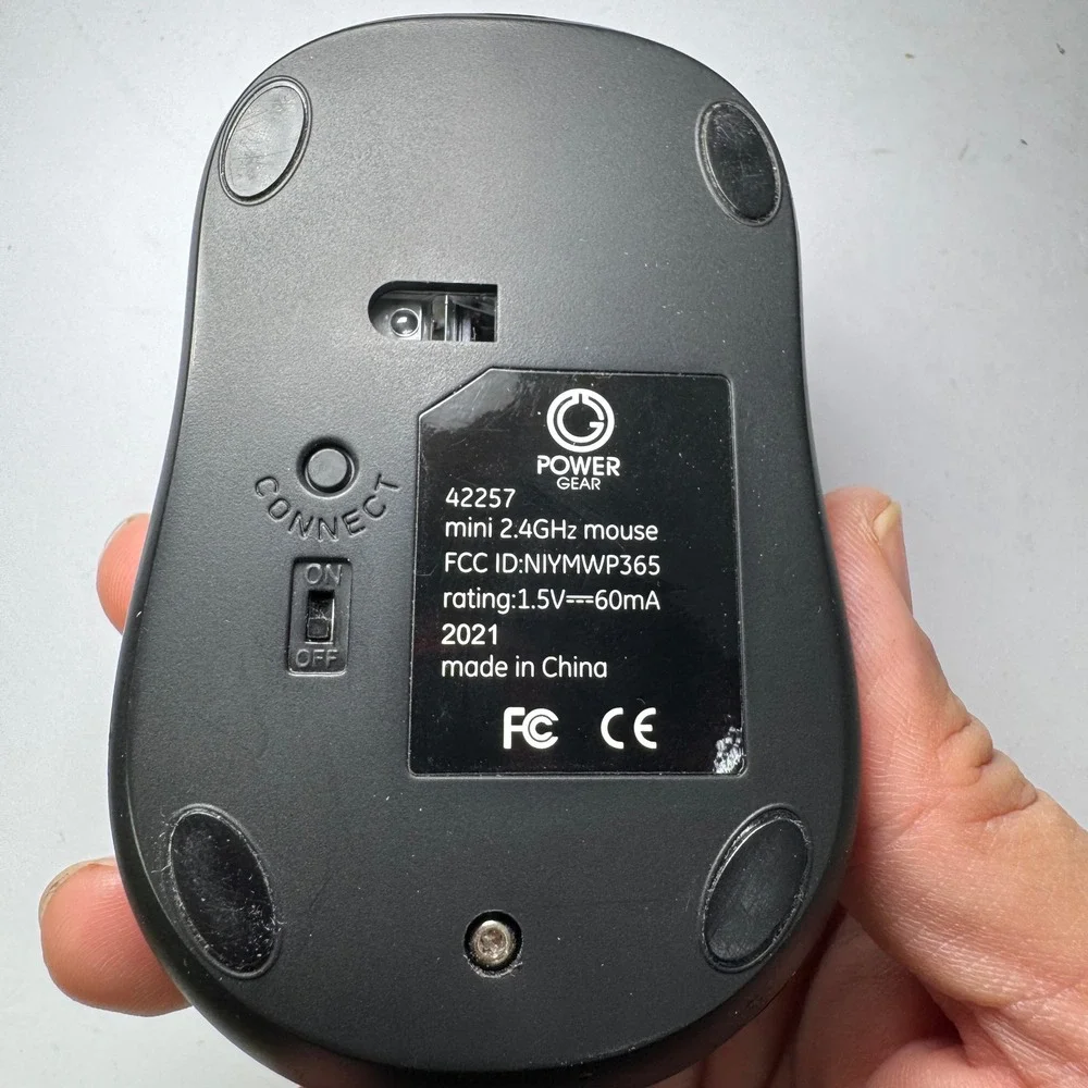 Power Gear Mini 2.4GHz‎ Wireless Optical Mouse Black Computer Peripherals 2021